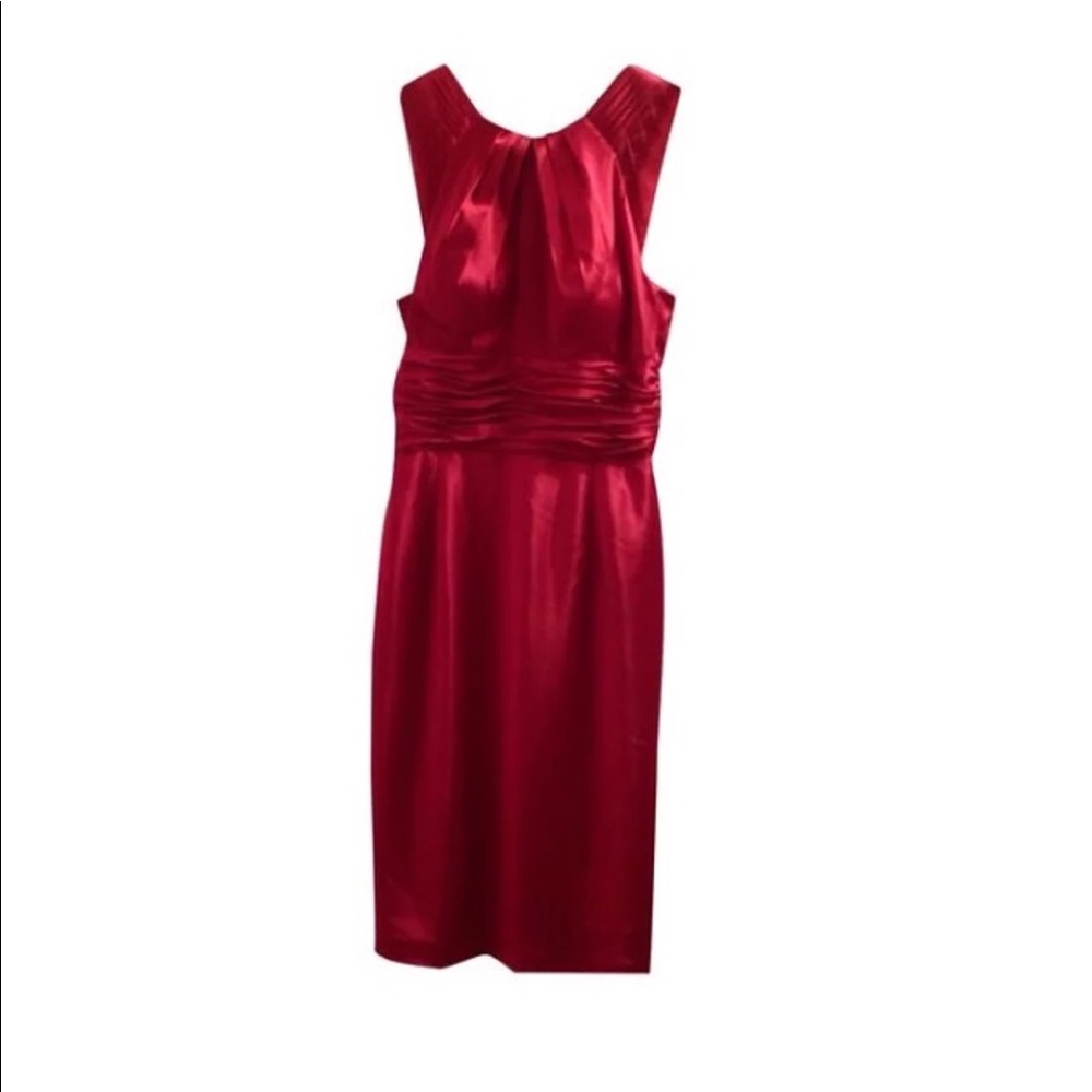 ADRIANNA PAPELL BOUTIQUE RED SLEEVELESS DRESS SZ 6 - Picture 1 of 8